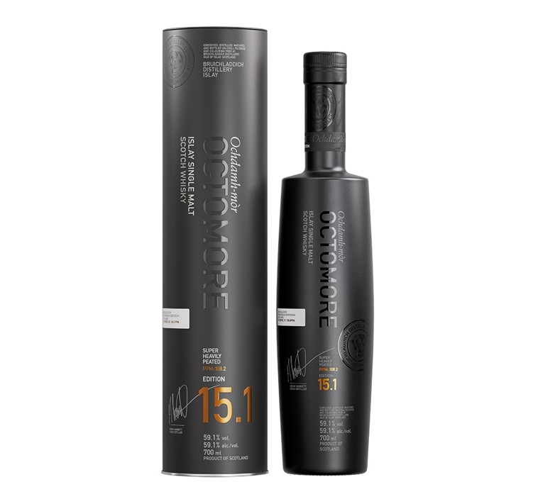 Octomore 15.1 (Bruichladdich), 108.2 PPM Islay Single Malt, 59.1%